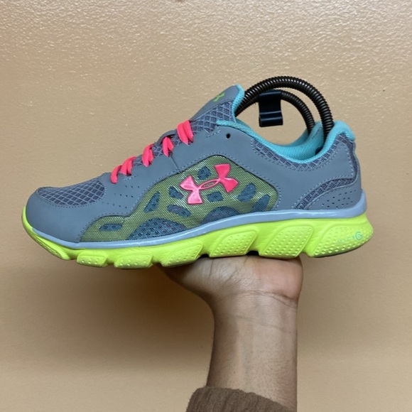 Under Armour Micro G Gray Pink Blue Green - Picture 4 of 16